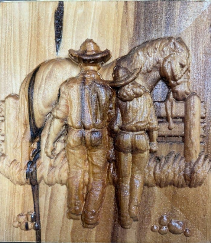 Cowboy and Cowgirl with Horse