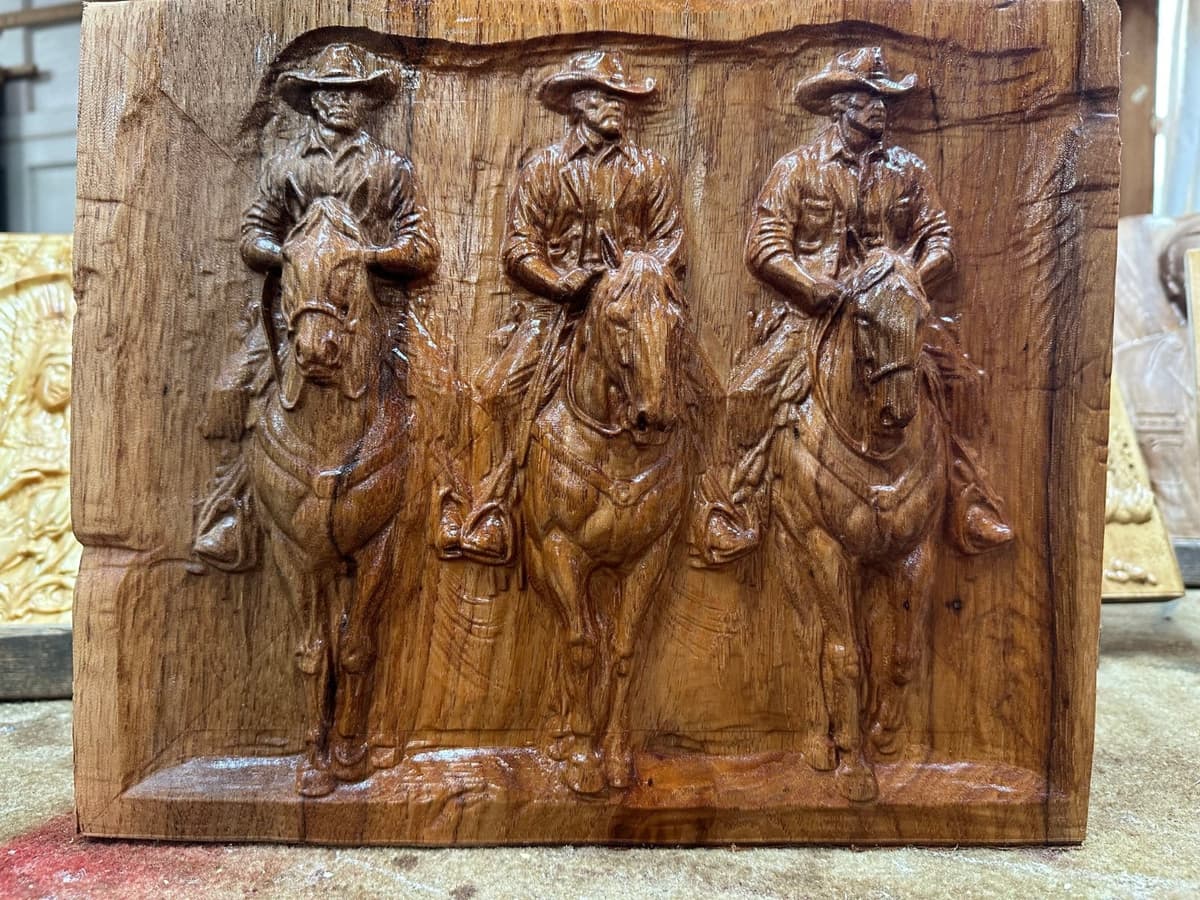 Three Cowboys on Horses