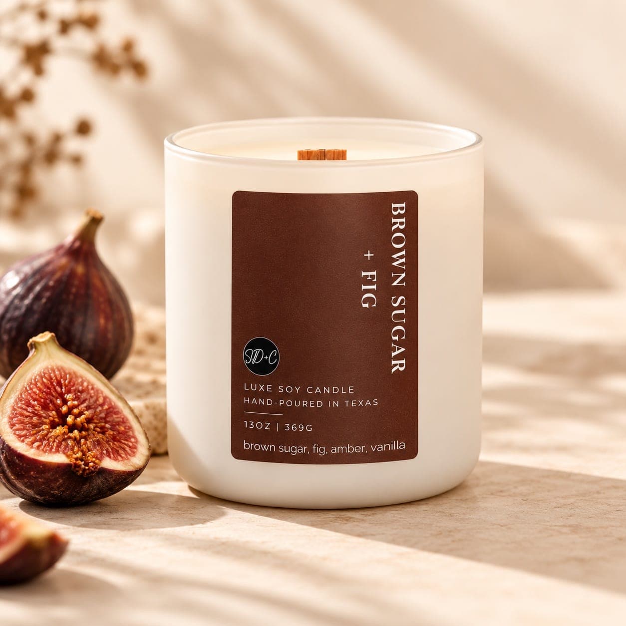 Brown Sugar + Fig | 13 oz Luxe Soy Candle