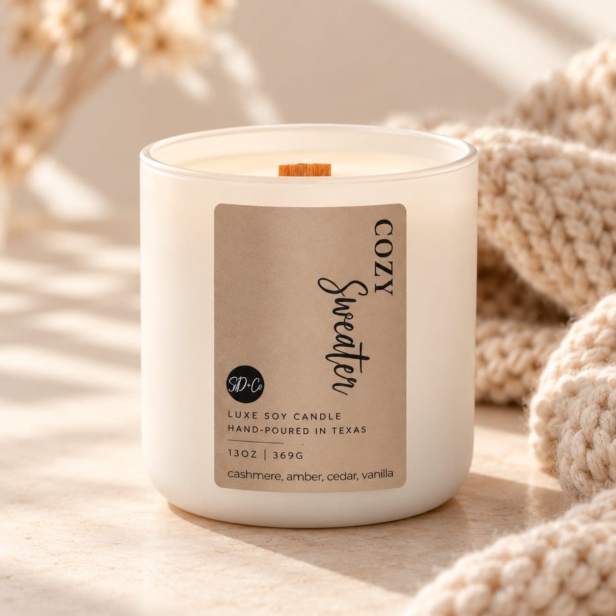 Cozy Sweater | 13 oz Luxe Soy Candle
