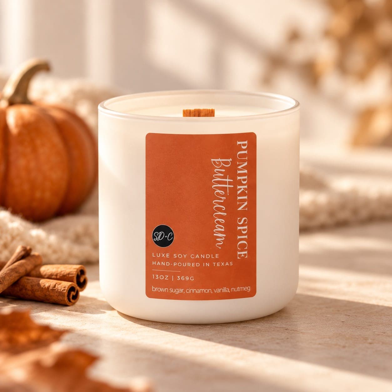 Pumpkin Spice Buttercream | 13 oz Luxe Soy Candle