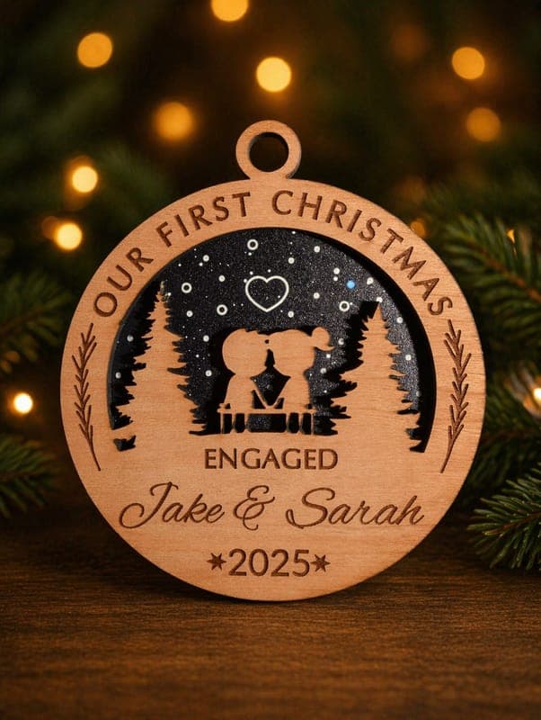 Customized Engagement Ornament