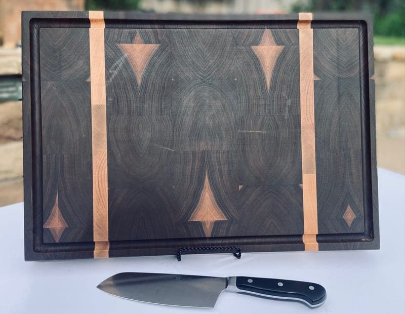 End Grain Walnut and Maple Cutting Board