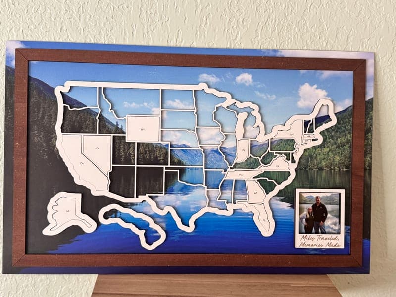 The US States Bucket List Map