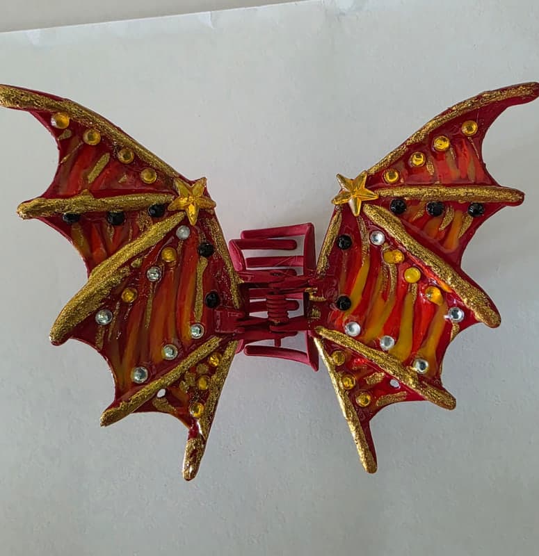 Dragon wings hair clip