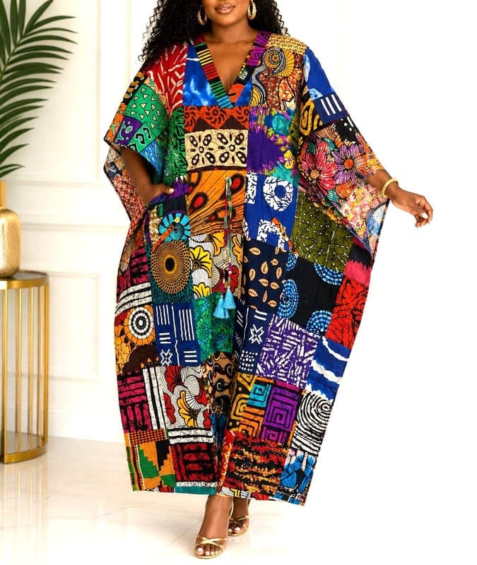 Regal Patchwork Kaftan
