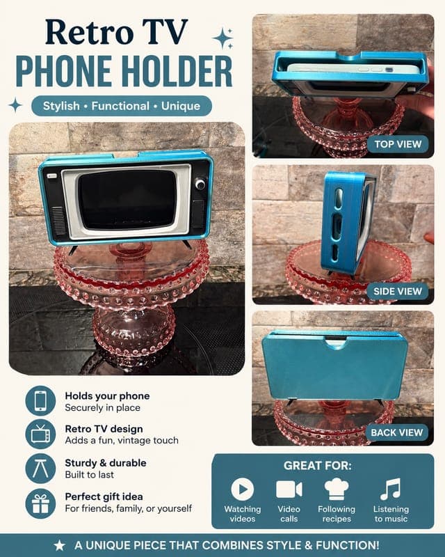Retro TV Phone Holder