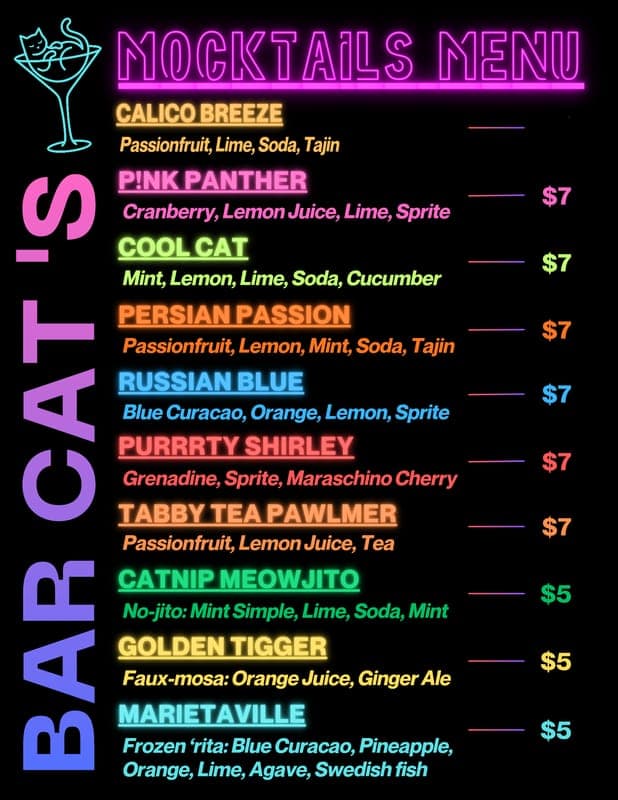 Block Party Menu