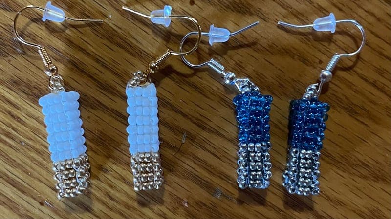 Peyote stitch earring