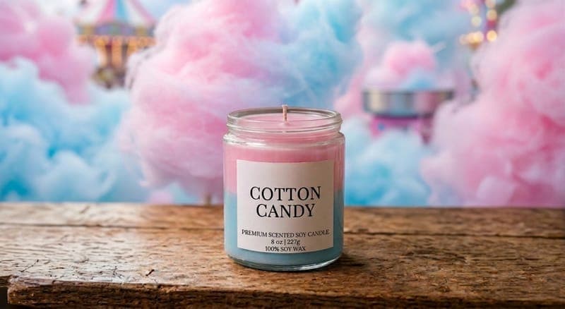 Cotton candy soy candle