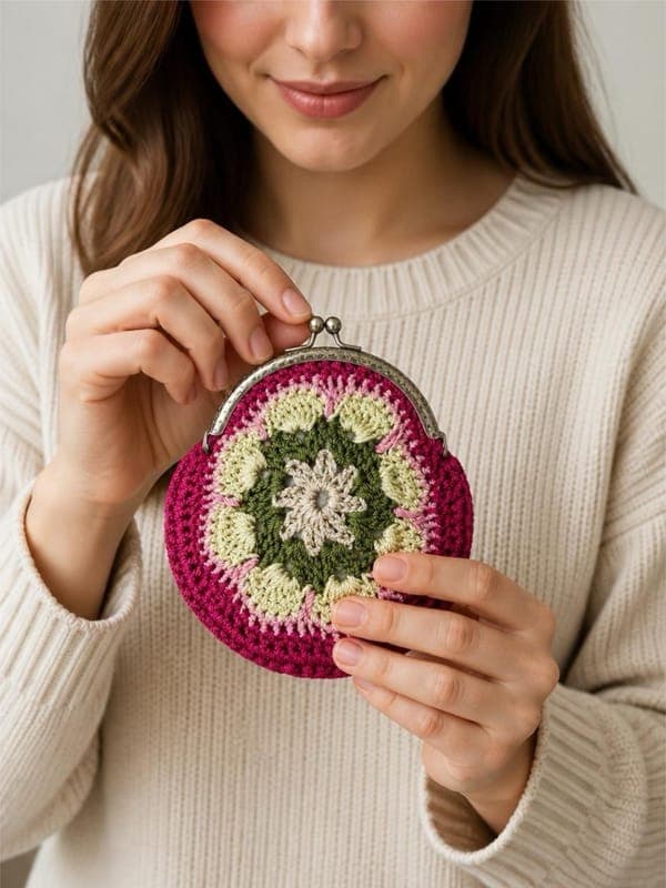 African Flower Coin Purse