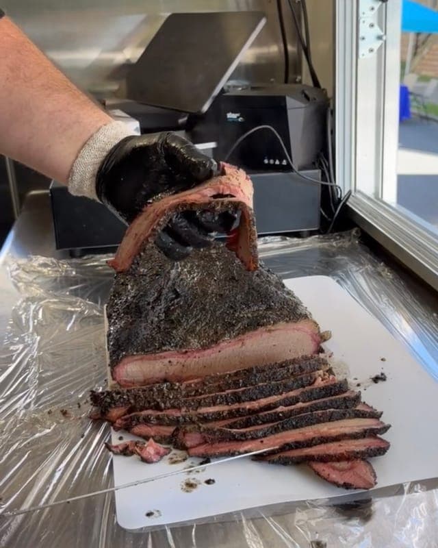 Sliced brisket