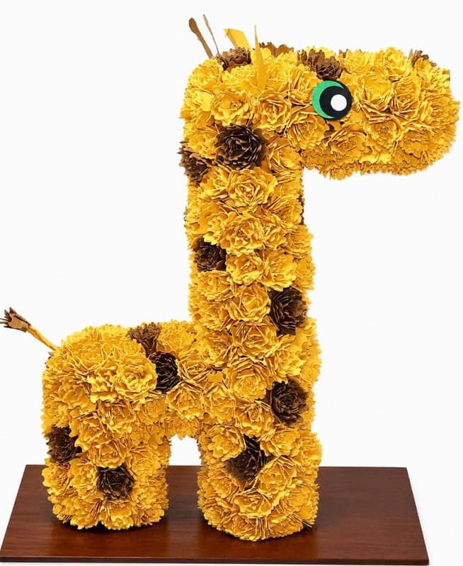 3D floral Giraffe