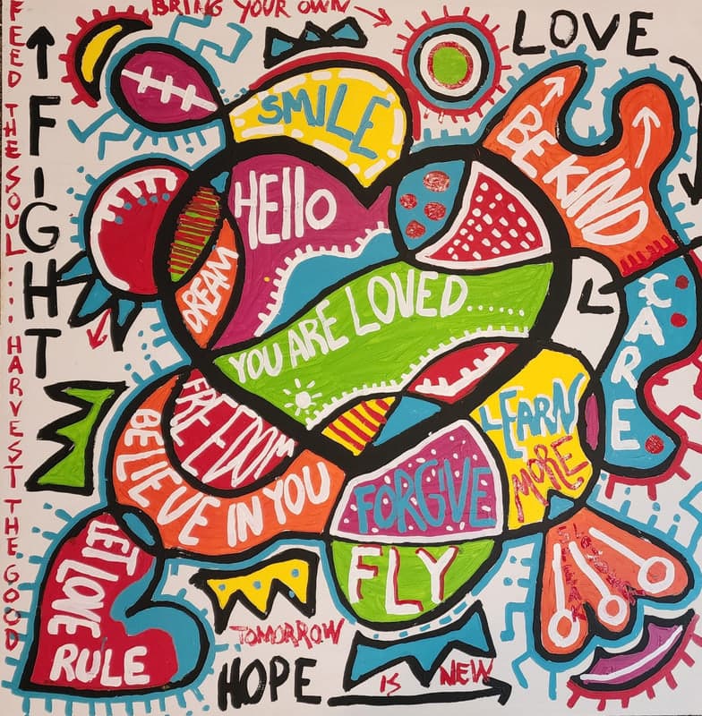 "You Are Loved" 48"x48"