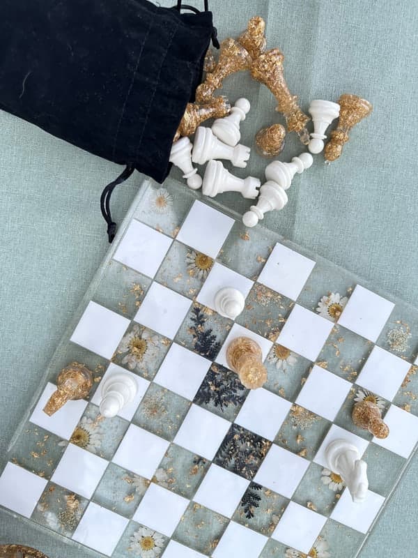 Floral Chess Board