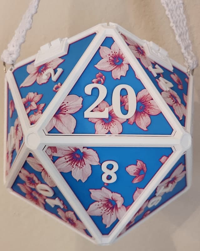 Cherry blossom D20 purse