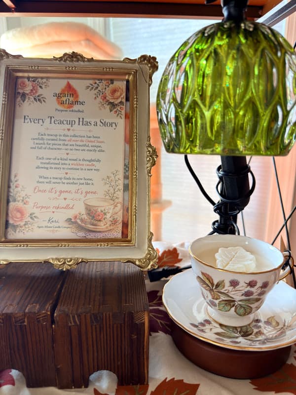 Wickless Vintage Tea Cup Candle