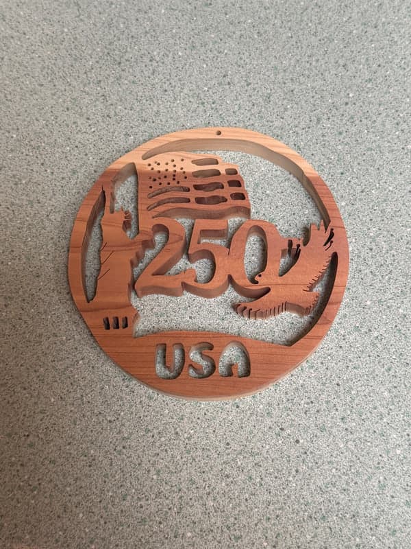 The US 250th commemorative ornament