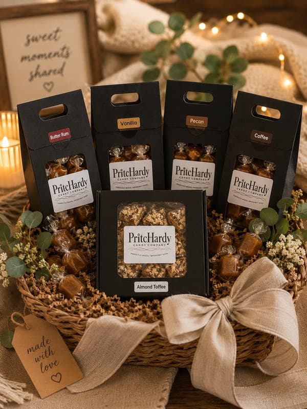 Almond Toffee and Flavored Caramels