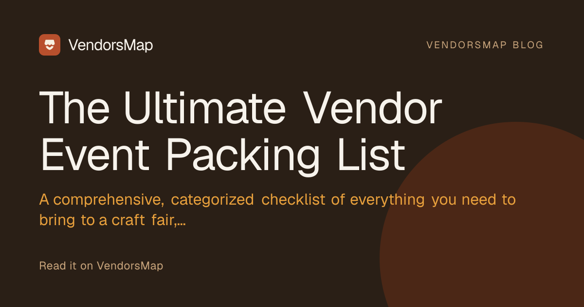 The Ultimate Vendor Event Packing List - VendorsMap Blog
