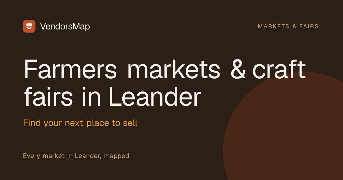 Vendor Events in Leander, TX | VendorsMap