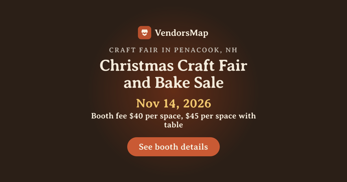Christmas Craft Fair and Bake Sale 2026 | Vendor Applications