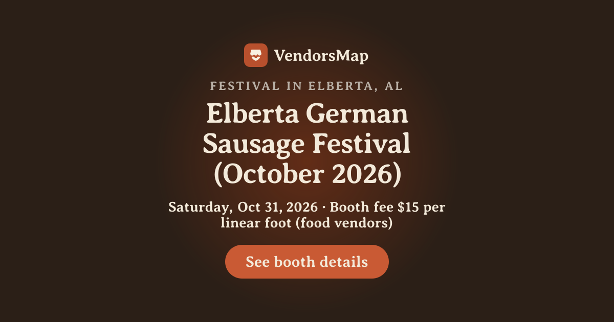 Elberta German Sausage Festival (October 2026) | Vendor Applications