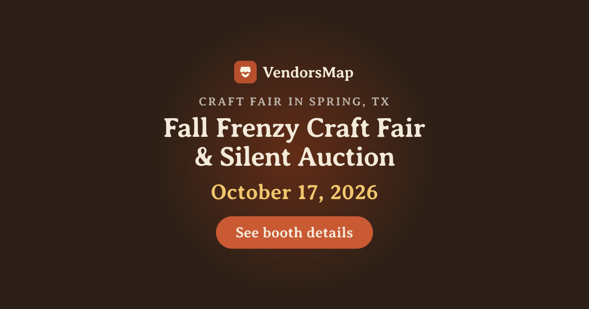 Fall Frenzy Craft Fair & Silent Auction 2026 | Vendor Applications