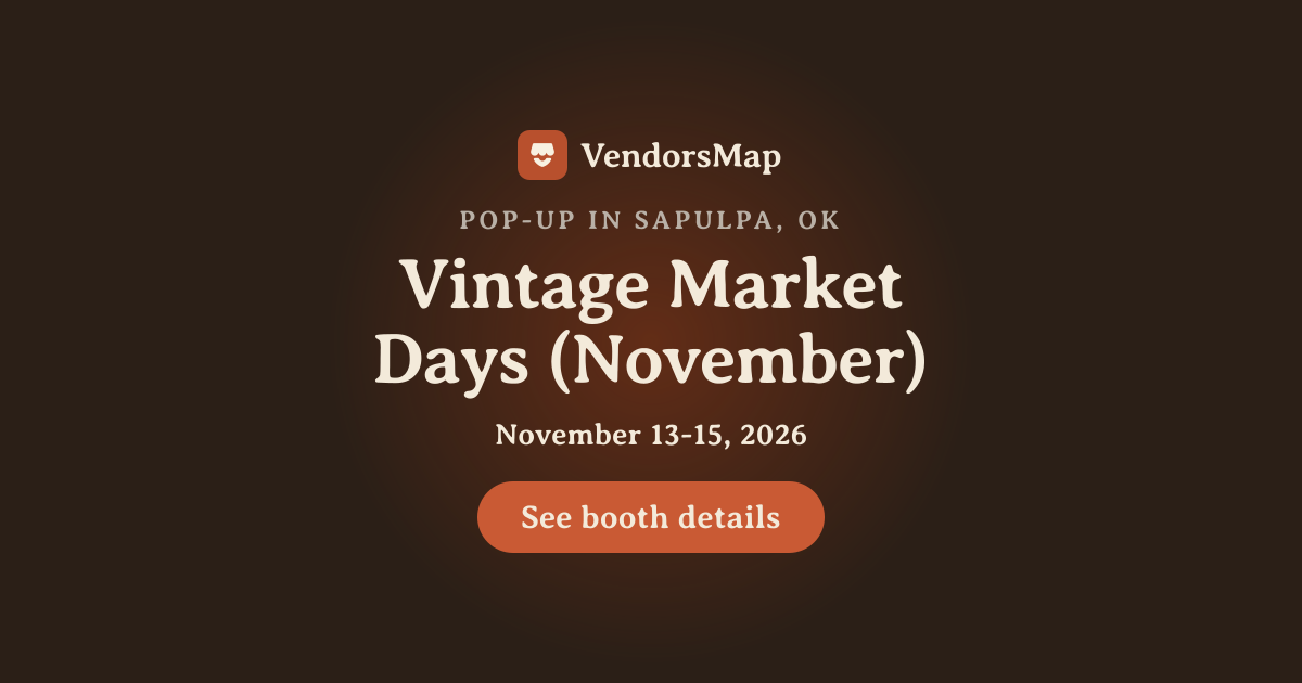 Vintage Market Days (November) 2026 | Vendor Applications