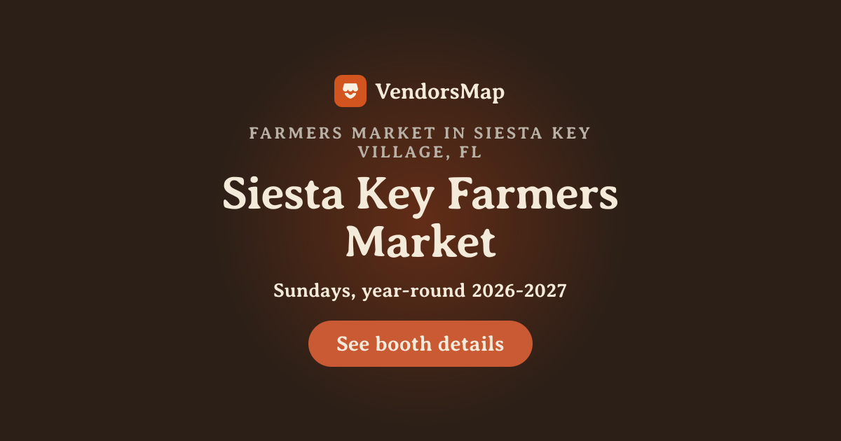 Siesta Key Farmers Market 2026 | Vendor Applications