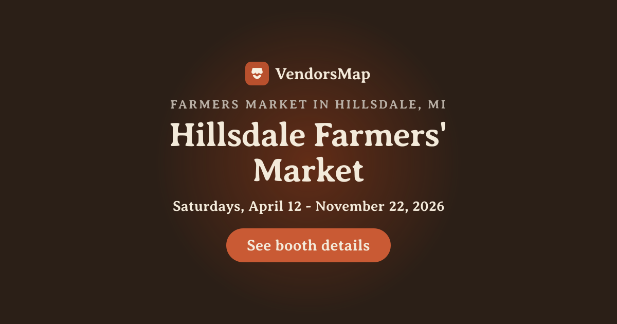 Hillsdale Farmers' Market 2026 | Vendor Applications