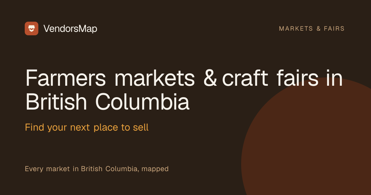 Vendor Events in British Columbia, Canada | VendorsMap